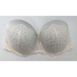 Victoria's Secret Bra Women’s 34DDD Blue White Lace Sequin Multiway Dream Angels